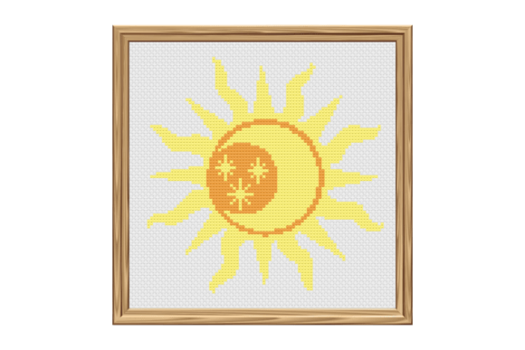 Celestial Moon, Sun Star Cross Stitch Pattern Review