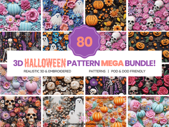 Review: 80 3D Halloween Embroidery Patterns
