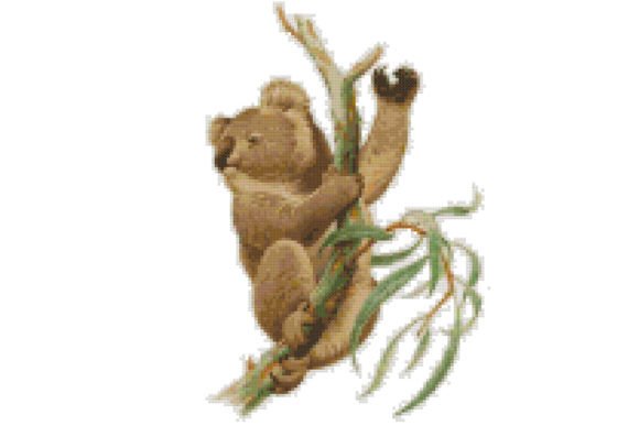 Review: Cross Stitch Pattern Koala-gum Leaves 2