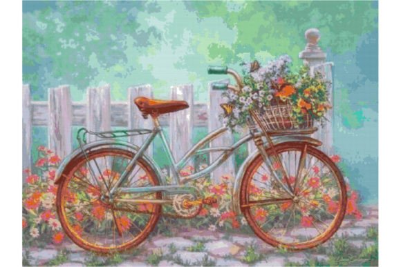 Reviewing Bicycle of Flowers Cross Stitch Patterns