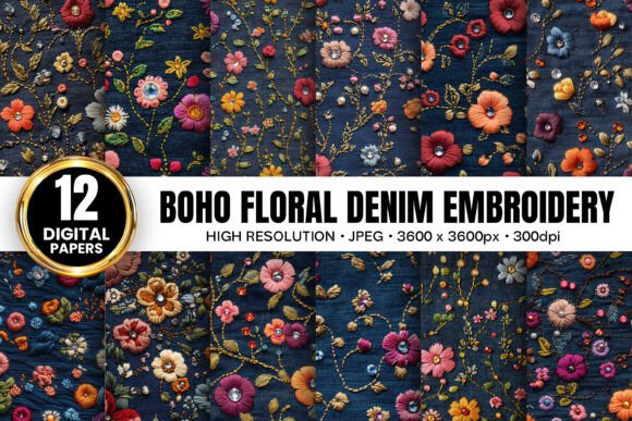 Reviewing Boho Denim Floral Embroidery Patterns