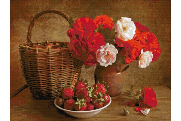 Reviewing Counted Cross Stitch Pattern-Flowers 143 for Gifts
