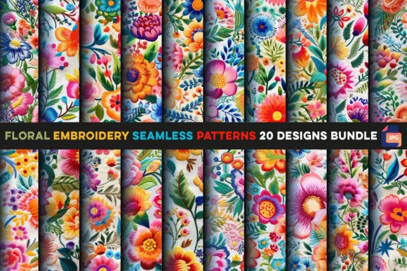 Reviewing Floral Embroidery Seamless Patterns for Etsy