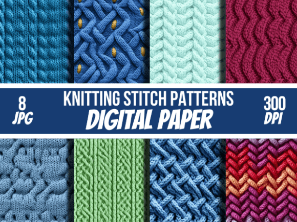 Reviewing Knitting Stitch Patterns Digital Papers
