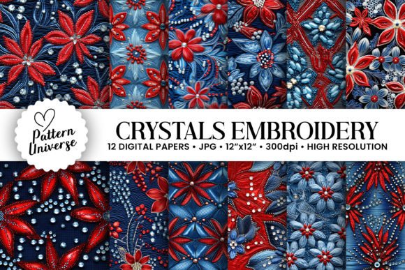 Reviewing Red Blue Crystals Embroidery Patterns for Craft Fairs