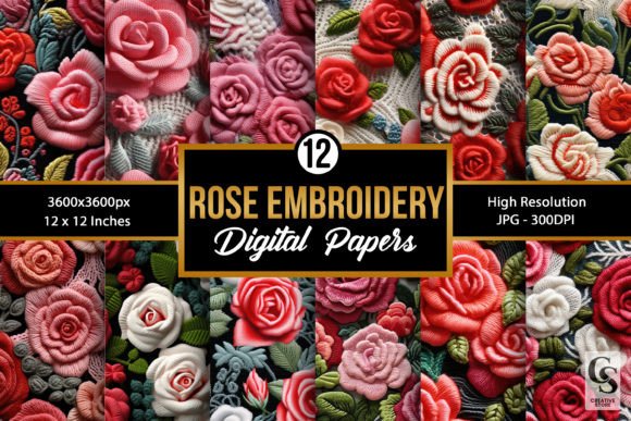 Reviewing Roses Embroidery Seamless Patterns for Boutique Sweatshirts