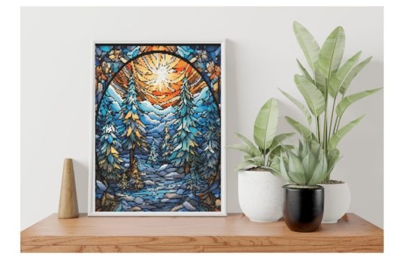 Reviewing Stained Glass Fir Trees Cross Stitch for Holiday Sales