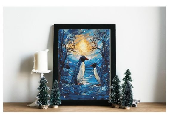 Reviewing Stained Glass Penguins Cross Stitch