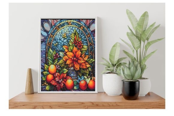 Stained Glass Poinsettia Cross Stitch Review